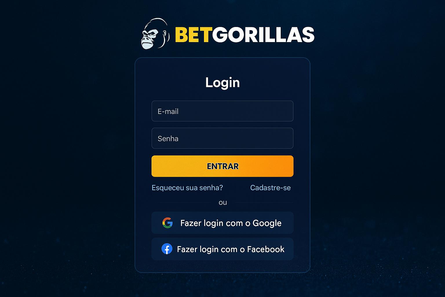 Não Perca tempo, o rRgistro na site BETGORILLAS